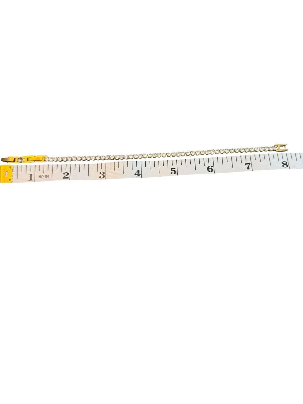 NWOT Nordstrom Cubic Zirconia Gold Tennis Bracelet - Picture 3 of 5